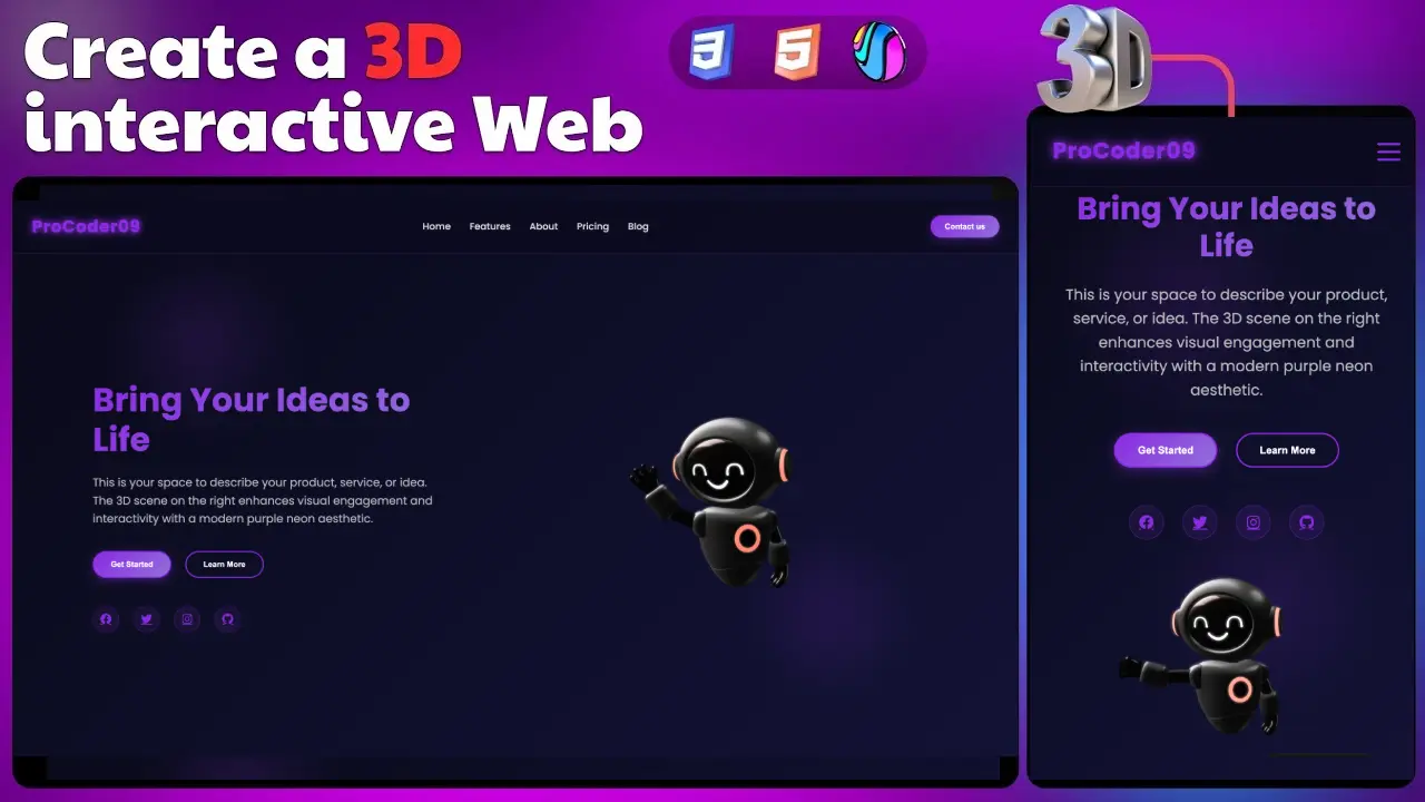 3d website design