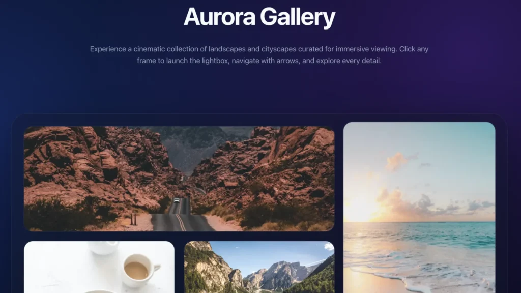 photo gallery screenshot