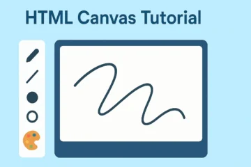 HTML Canvas Tutorial drawing app toolbar and canvas preview