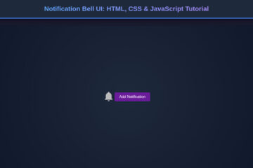 Notification Bell UI: HTML, CSS & JavaScript Tutorial