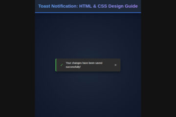 Toast Notification: HTML & CSS Design Guide