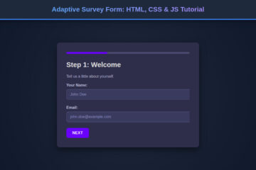 Adaptive Survey Form: HTML, CSS & JS Tutorial