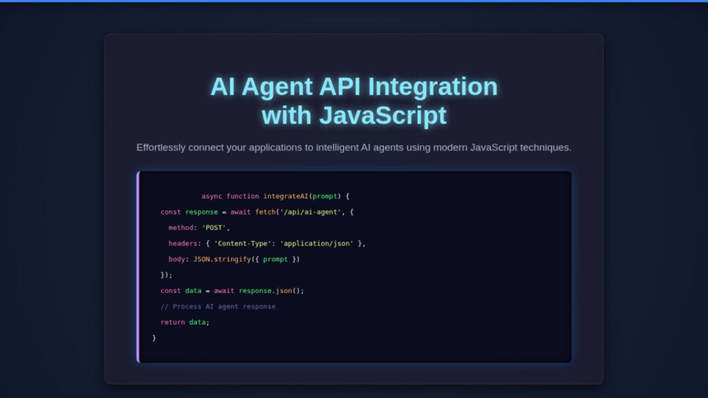 AI Agent API Integration with JavaScript