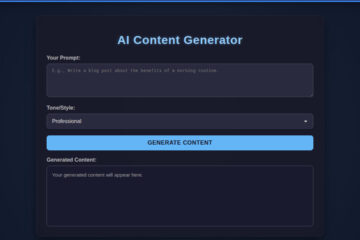 AI Generator UI: HTML, CSS & JS Content Creator