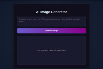AI Image Generator: Interface with HTML, CSS & JS
