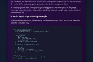 API Mocking: JavaScript Tutorial for Dev & Test