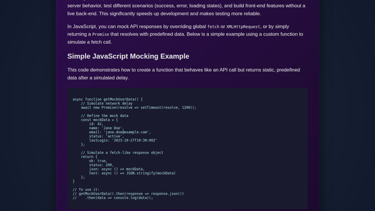 API Mocking: JavaScript Tutorial for Dev & Test
