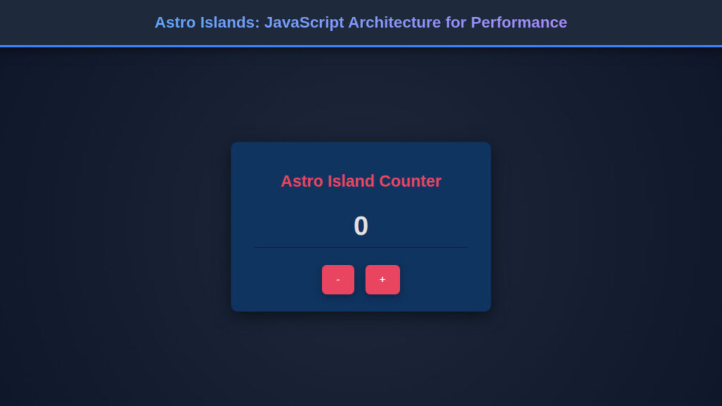 Astro Islands: JavaScript Architecture for Performance