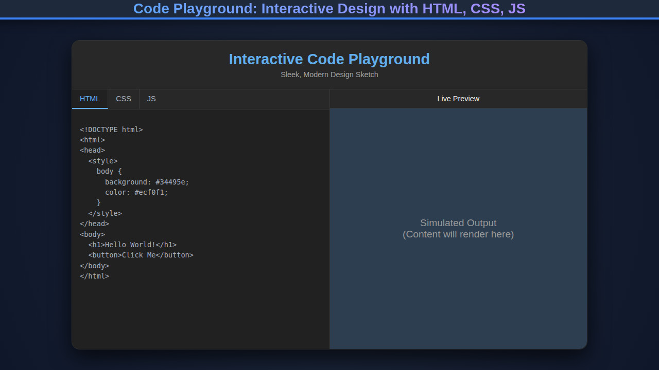 Code Playground: Interactive Design with HTML, CSS, JS