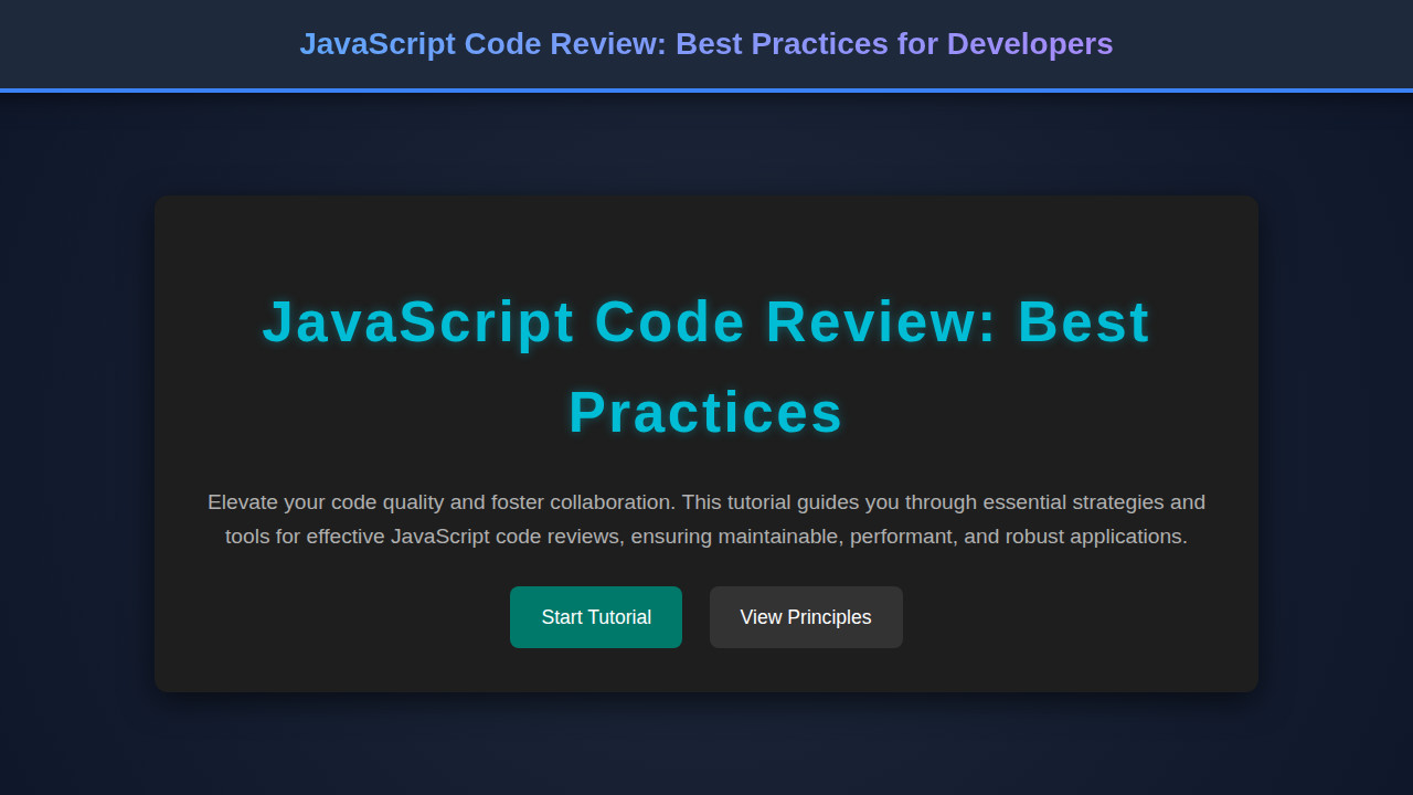 JavaScript Code Review: Best Practices for Developers