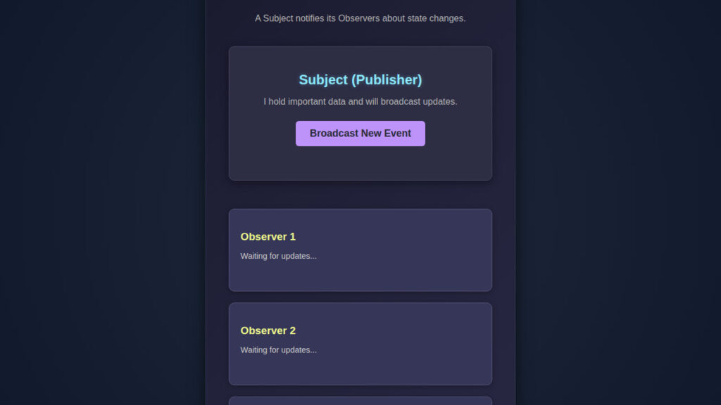 Observer Pattern JS: Implement in JavaScript