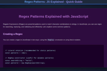 Regex Patterns: JS Explained - Quick Guide