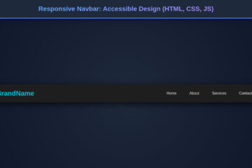Responsive Navbar: Accessible Design (HTML, CSS, JS)