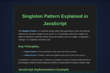 Singleton Pattern Explained in JavaScript