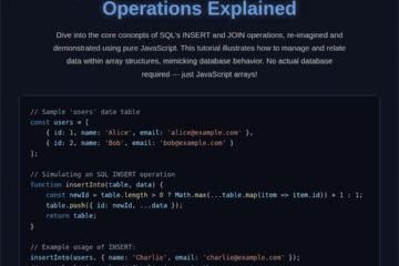 SQL JavaScript: INSERT & JOIN Operations Explained