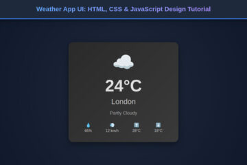 Weather App UI: HTML, CSS & JavaScript Design Tutorial