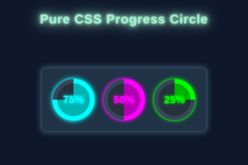 CSS Progress Circle Tutorial: HTML & Pure CSS Only