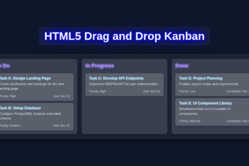HTML/CSS Kanban Board Layout: Drag & Drop Prep (No JS Functionality)