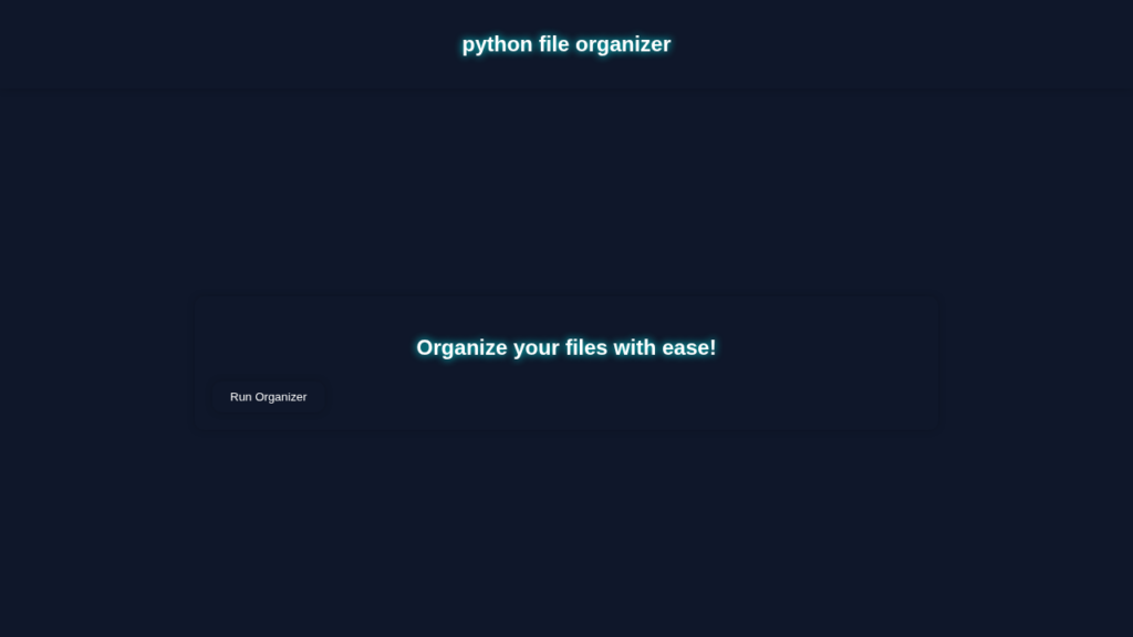 Python File Organizer Script