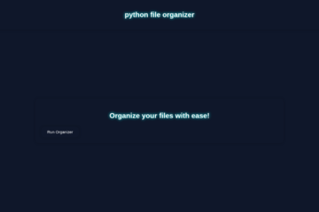 Python File Organizer Script