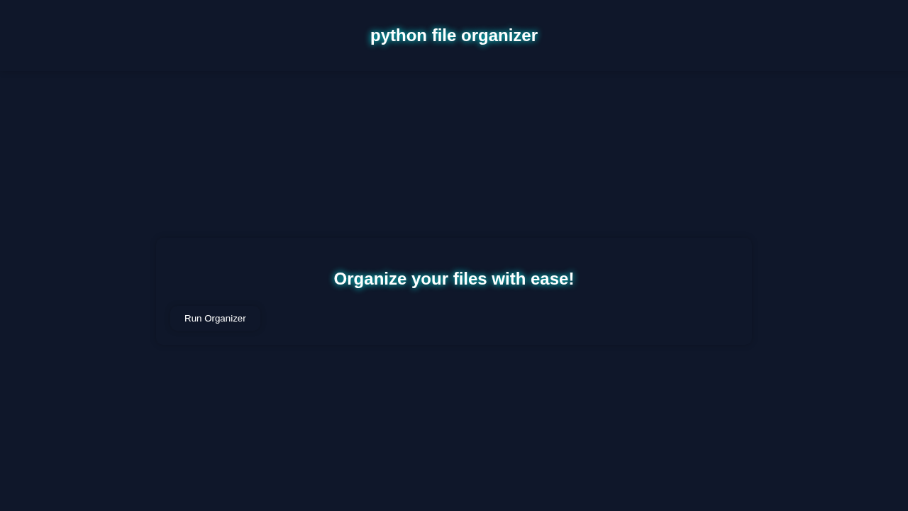 Python File Organizer Script