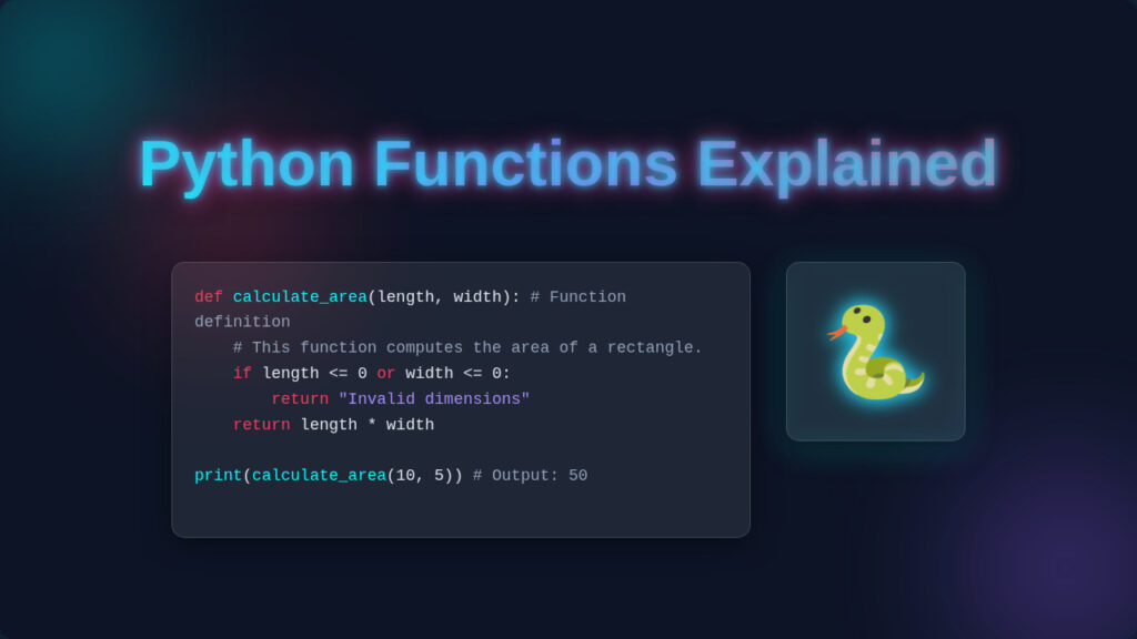 Python Functions Explained – Blog Thumbnail