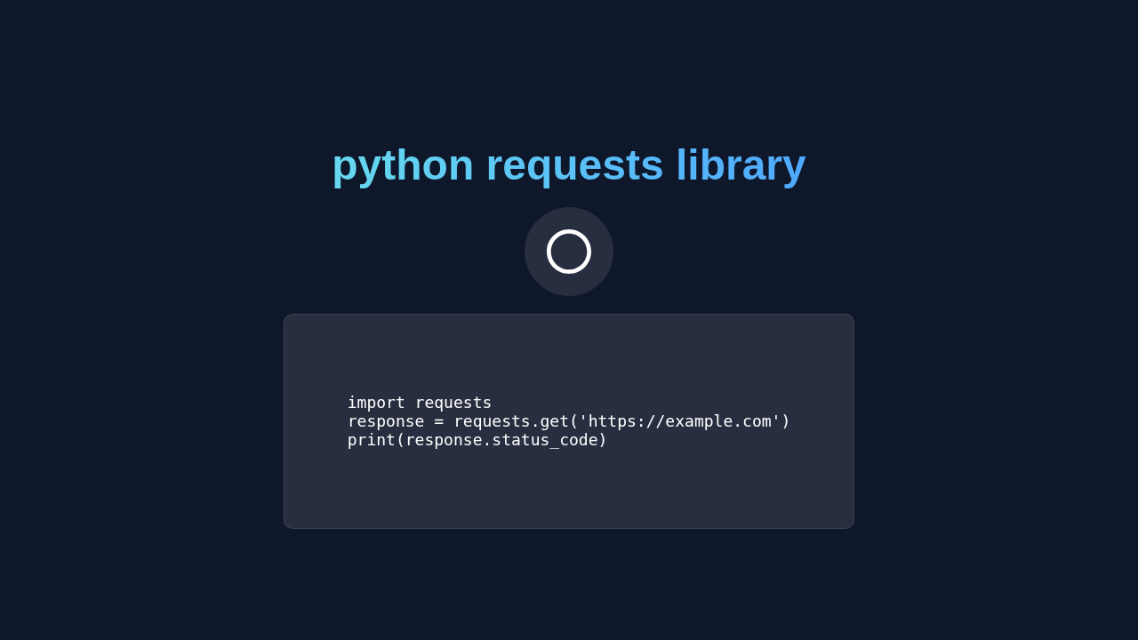 Python Requests