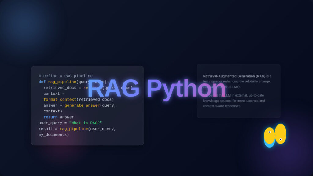RAG Python Blog Thumbnail: Elite UI/UX Design & Code Visuals