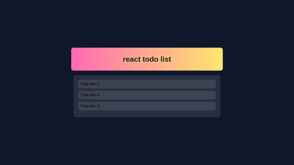 React Todo List App