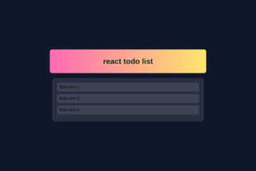 React Todo List App