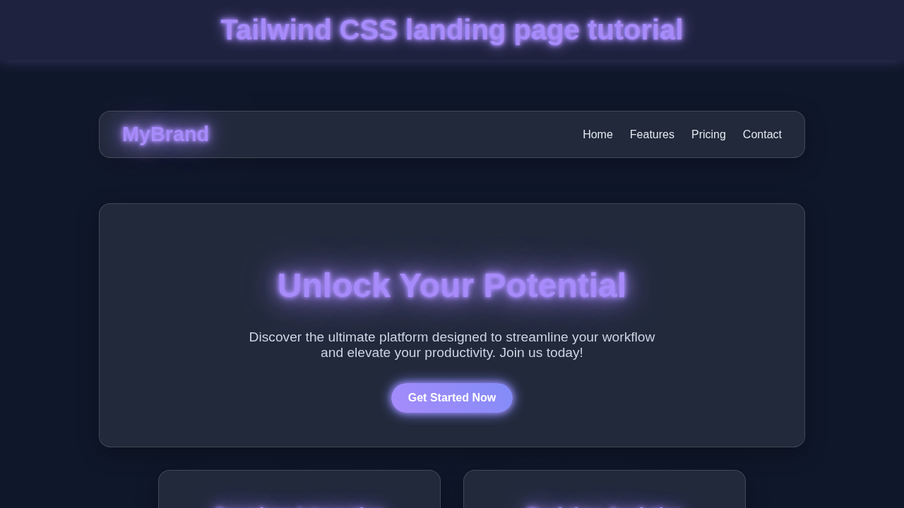 Responsive Landing Page Tutorial: HTML & Tailwind CSS