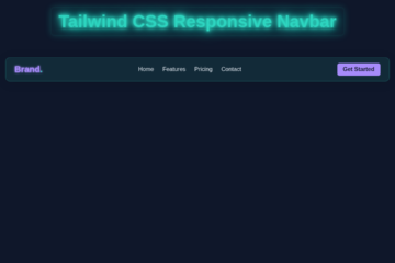 Responsive Navbar Tailwind CSS: HTML & Utility Classes Tutorial