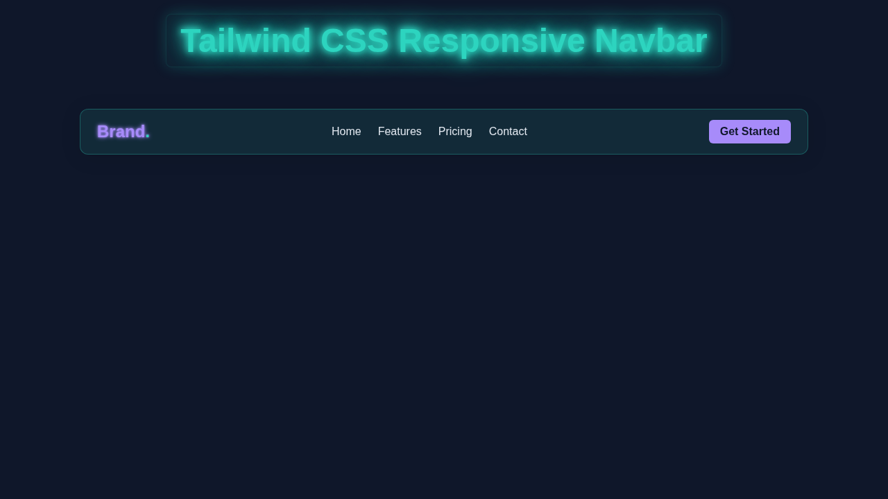 Responsive Navbar Tailwind CSS: HTML & Utility Classes Tutorial