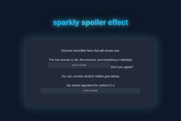 Sparkly Spoiler Text Effect with Pure HTML & CSS