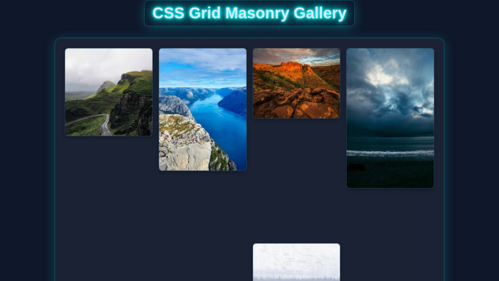 CSS Grid Masonry Gallery: Pure HTML & CSS Layout Tutorial