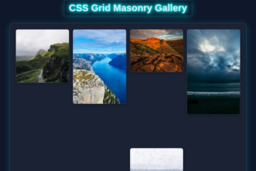 CSS Grid Masonry Gallery: Pure HTML & CSS Layout Tutorial