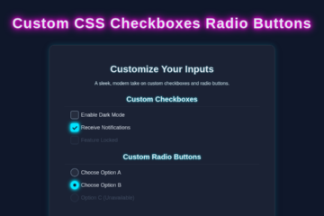 Custom Checkbox Radio Buttons Tutorial HTML CSS Only