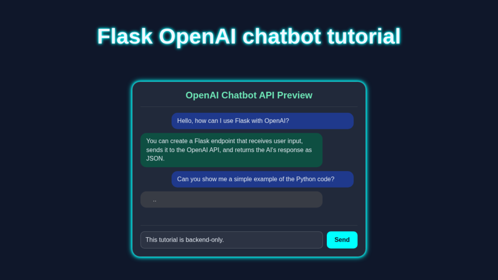Flask OpenAI Chatbot: Python API Tutorial with Flask