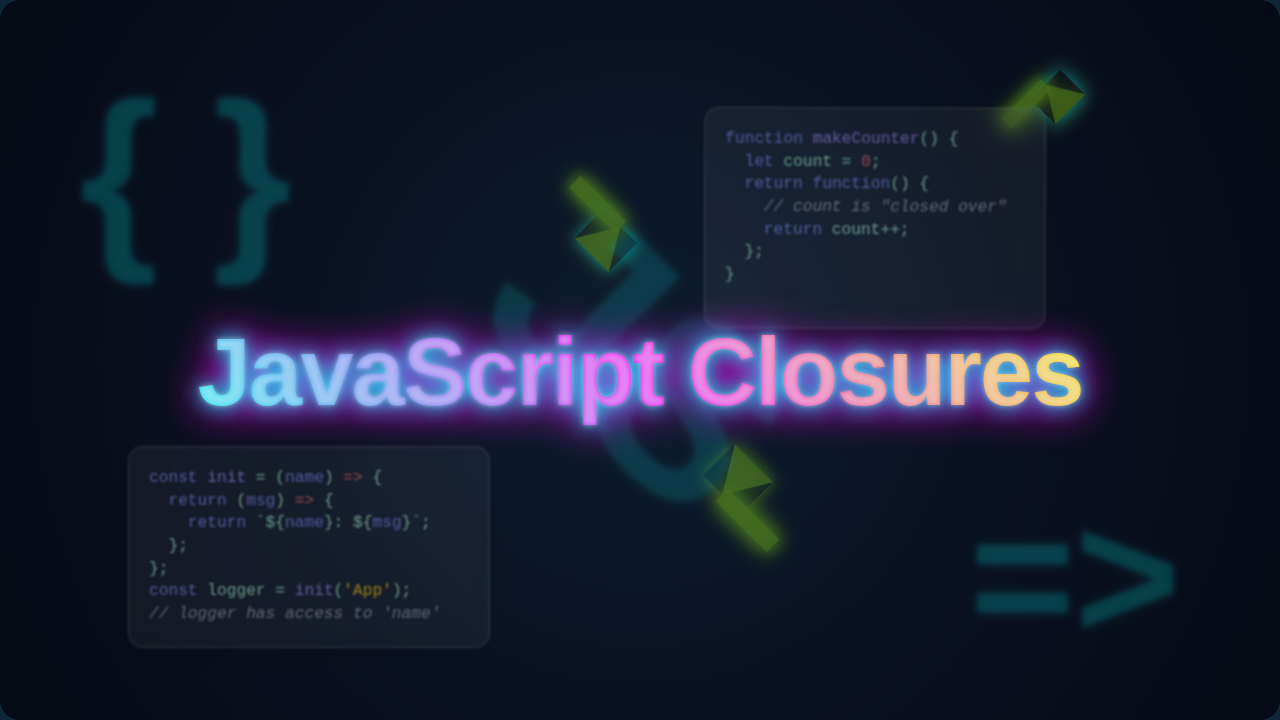 JavaScript Closures: Abstract Neon Code & Async Flow