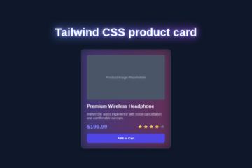 Product Card Tailwind CSS: Build Responsive UI with HTML