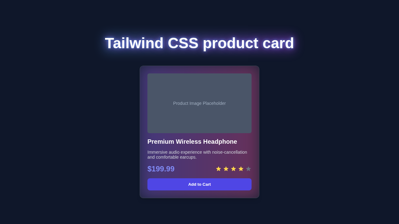 Product Card Tailwind CSS: Build Responsive UI with HTML