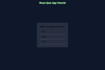 React Quiz App with JSX