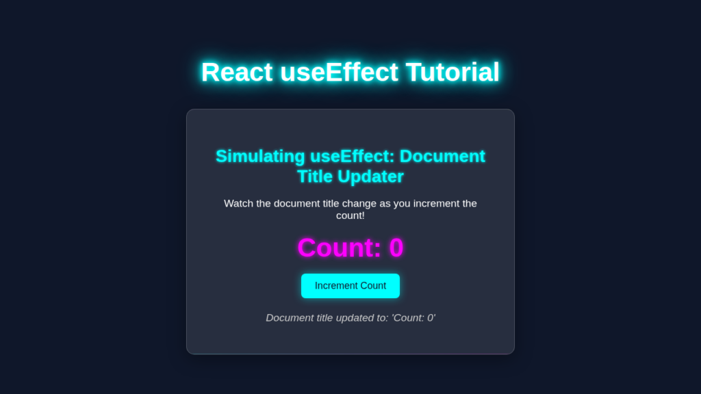 React useEffect Hook Tutorial: Master Side Effects in JSX