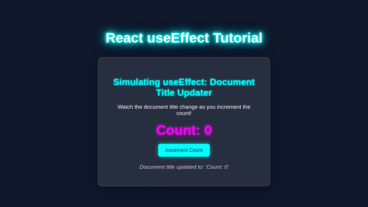 React useEffect Hook Tutorial: Master Side Effects in JSX