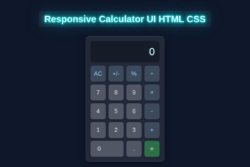 Responsive Calculator UI HTML CSS - Build a Modern Layout