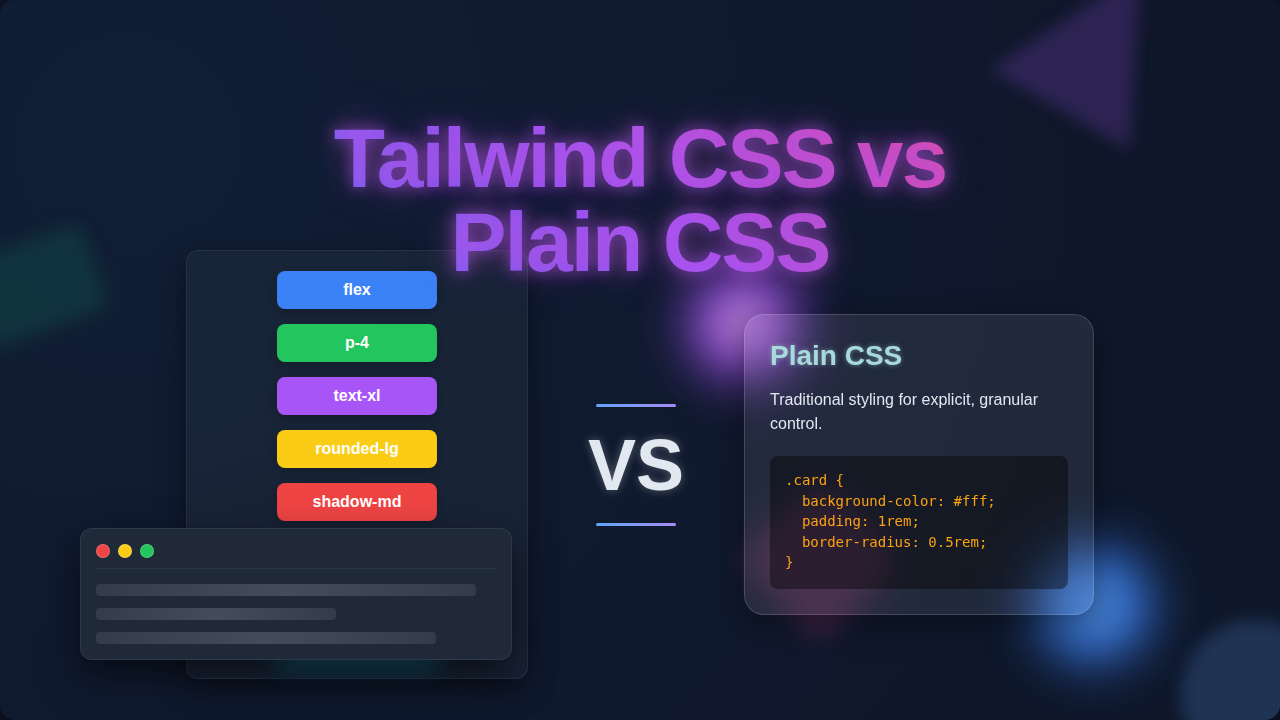 Tailwind CSS vs Plain CSS: A Visual Comparison