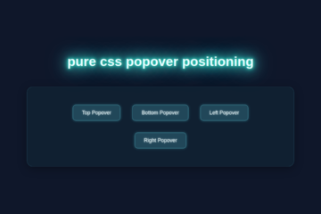 CSS Popover Positioning: Pure HTML & CSS Tutorial