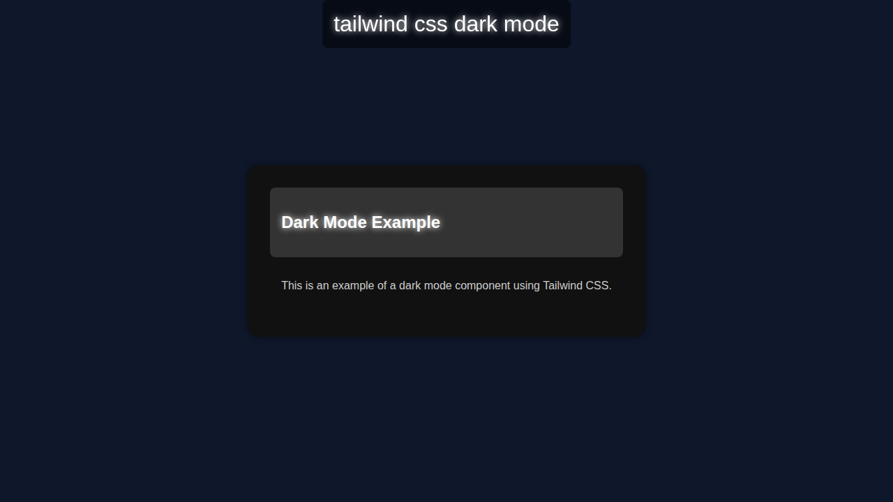 Dark Mode with Tailwind CSS