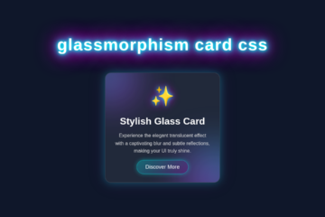 Glassmorphism Card CSS Tutorial: HTML & CSS Only