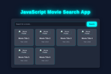JavaScript Movie Search App with HTML, CSS & Vanilla JS